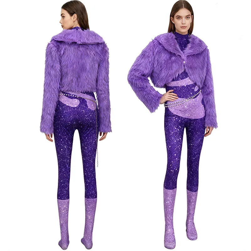 

Gazelle Cosplay Costume Carnival Party Female Singer Stage Performance Outfits Halloween Anime Zootopia Dress Up Clothes Set