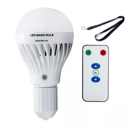 Smart E27 Emergency battery Charging Light  IR Remote Control Home Wireless Light Bulb Outdoor Tent light Camping LED Lemp