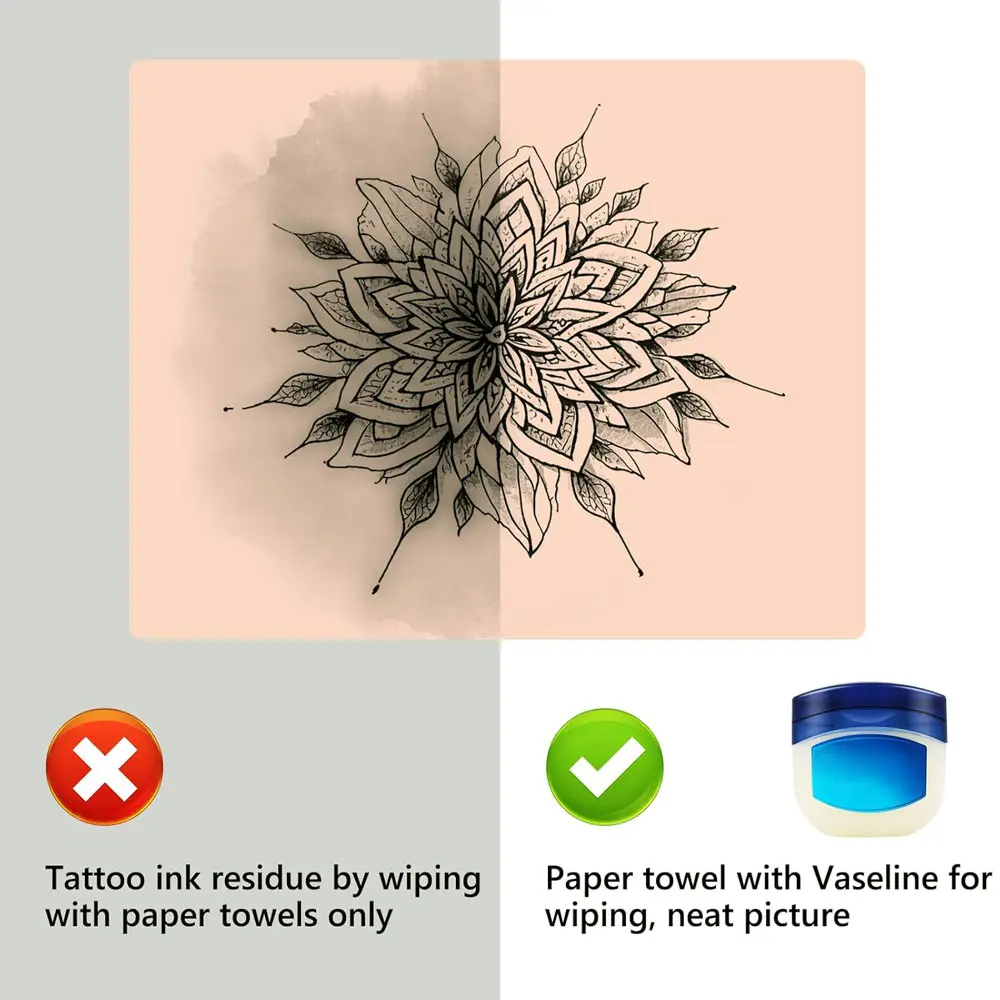 A4 حجم كبير الوشم ممارسة الجلد فارغة مزدوجة الجانبين وهمية الجلد الوشم التدريب الجلد لملحقات الوشم ماكياج دائم