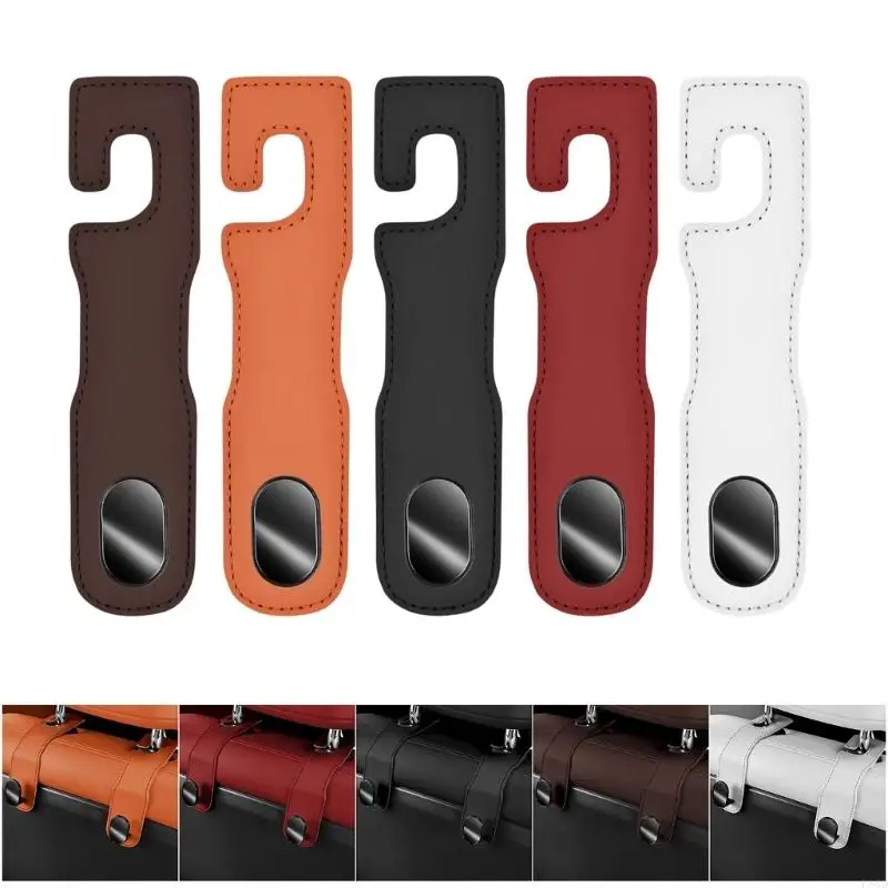 Car Bag Hanger with Leather-Look Wrap for Commute Carry Item Use