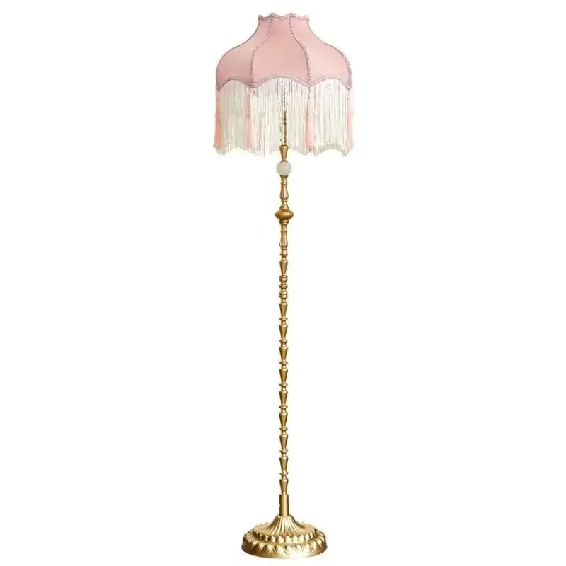 OUTELA European Floor Lamp American Retro French Tassel Living Room Bedroom  Villa Sofa Edge Originality Home Furnishings