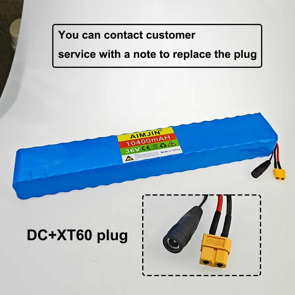 Bloco da bateria do Lítio-íon, apropriado para bicicletas, carros, e scooters elétricos, acessório BMS, 10S4P, 36V, 10.4Ah, 600W, 30A, novo