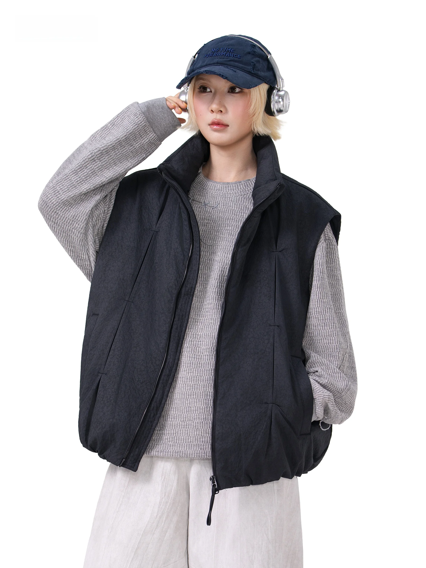 AOGZ Outdoor Function Folded Stand Collar down Vest Men's 2026 Autumn Winter Cold Resistance Warm Shoulder Sleeveless Jacket