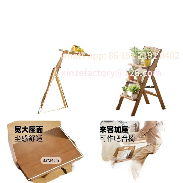 Sgabello con scala multifunzionale pieghevole personalizzabile Sgabello con scala da arrampicata per la casa Sgabello da arrampicata da cucina a doppio scopo addensato