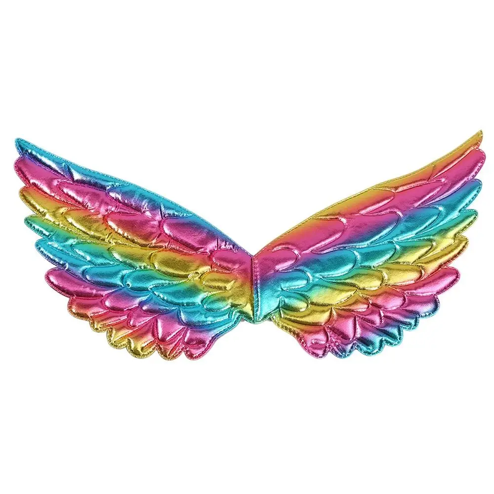 Universal Rainbow Fairy Angel Wings Shiny Stage Performance Party Decoration Birthday Baby Shower Kids Gift