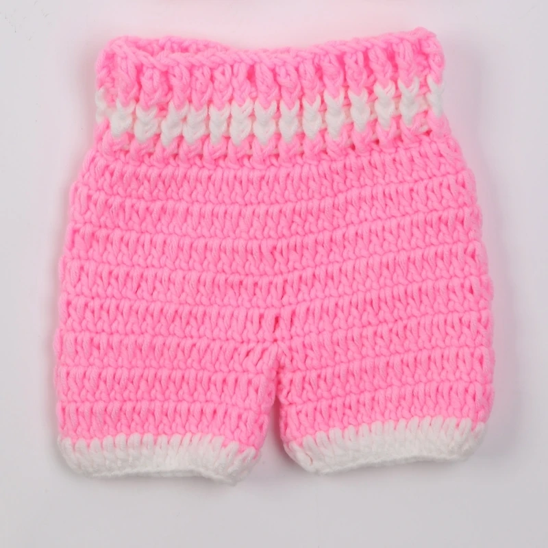 2Pcs/Set Newborn Photography Props Infant Crochet Knit Boxing Clothes Gloves And Pants Suit Baby Photo Costume