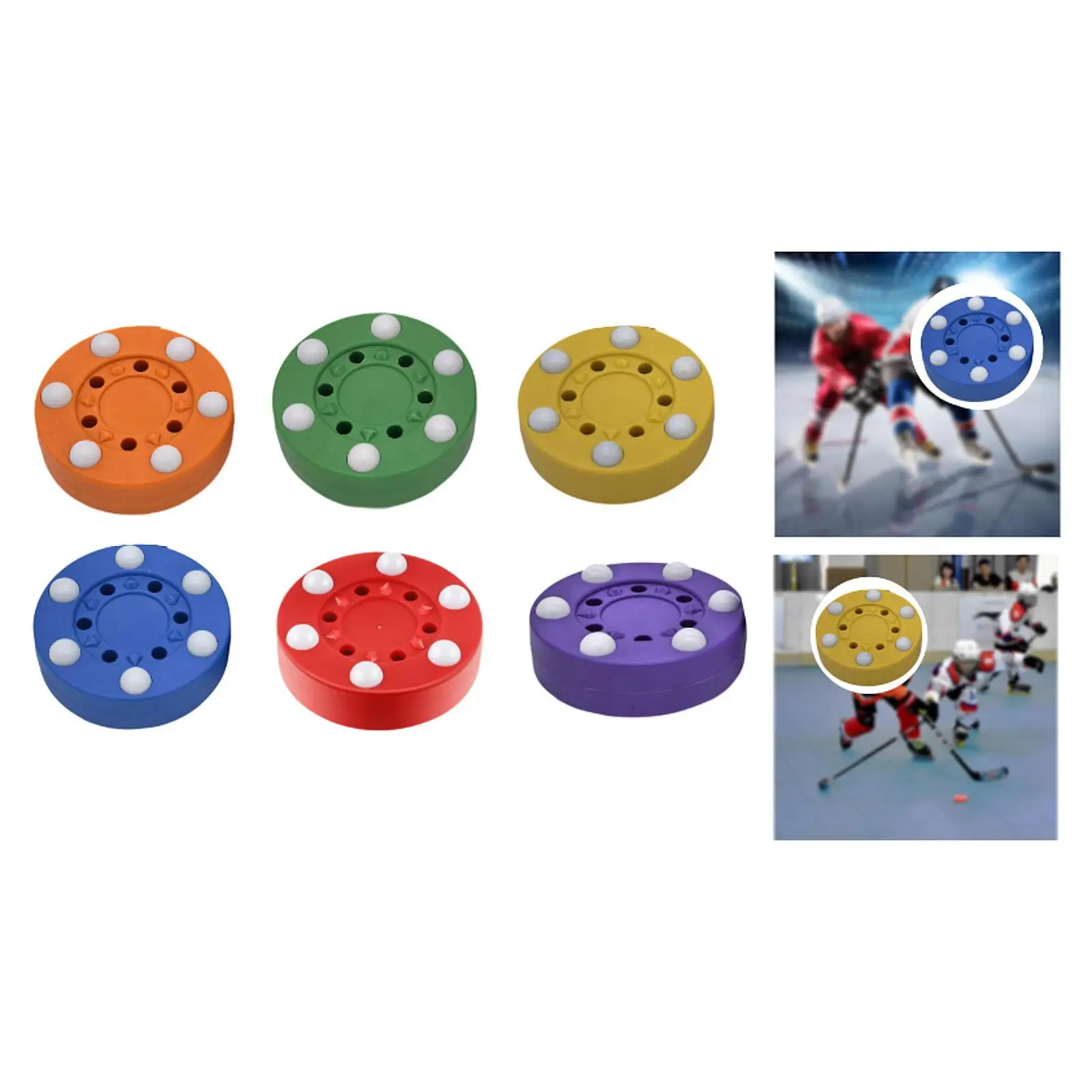 Street Hockey Puck Smooth Glide PP Ball Multifunction Practice Supply for Adults for Indoor Outdoor Ice Training
