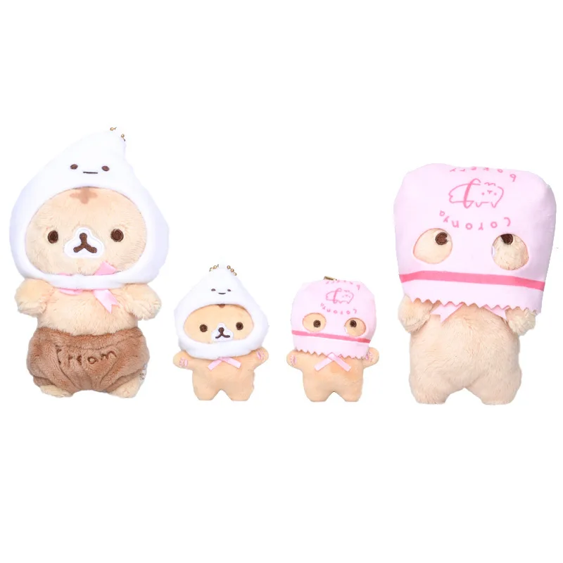 creative New Bread   Toast Cat Head Cover Milk Cat Hair Cute Velvet Pendant Girl Bag Pendant Keychain Doll