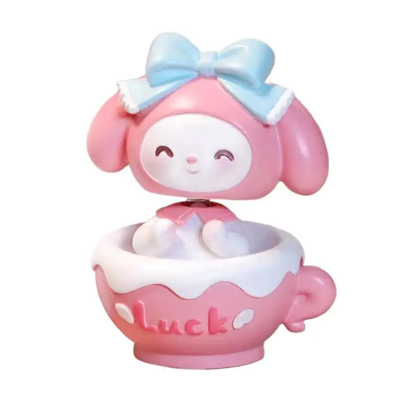 Miniso Cinnamoroll Kuromi My Melody Kawaii Cartoon Anime Action Figure Model Toy Car Desktop Ornaments Cake Decoration Gift