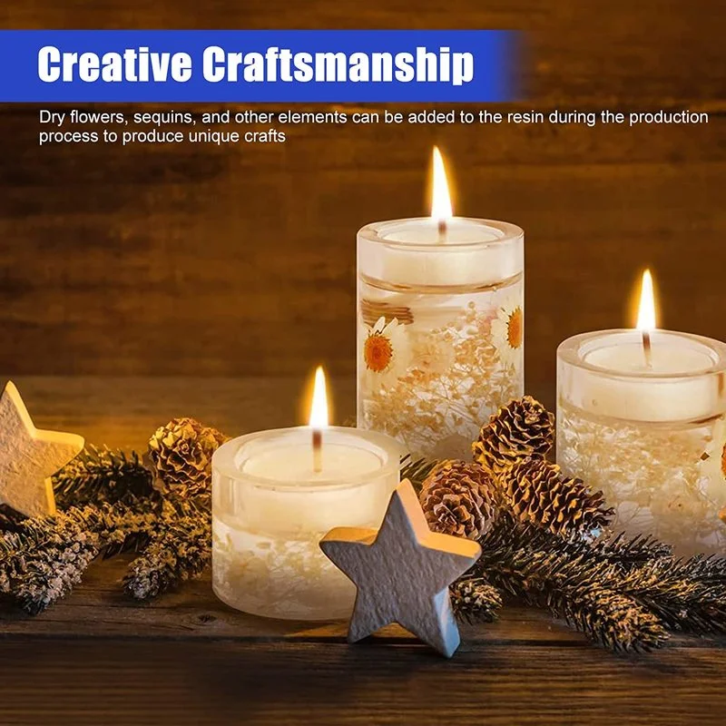 3D Resin Candle Holder Silicone Molds DIY Making Aromatherapy Candles Soap Flower Insect Specimen Clay Craft Casting Epoxy Mold