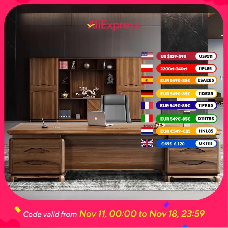 

Standing Organizers Office Desk Supplies Luxury European Floor Computer Desk Corner Living Room Mesa Escritorio Furniture Office