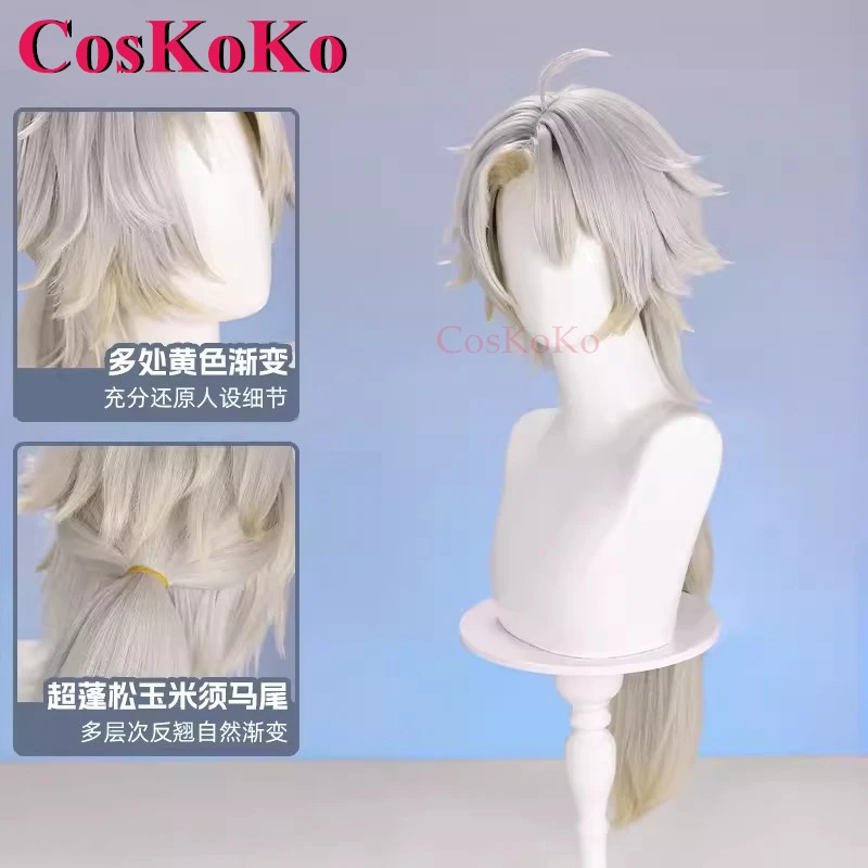 CosKoKo-Gradiente Fluffy Gradiente Perucas para Homens e Mulheres, Rover, Lingyang, Game Waves, Acessórios de Role Play, Nova Moda