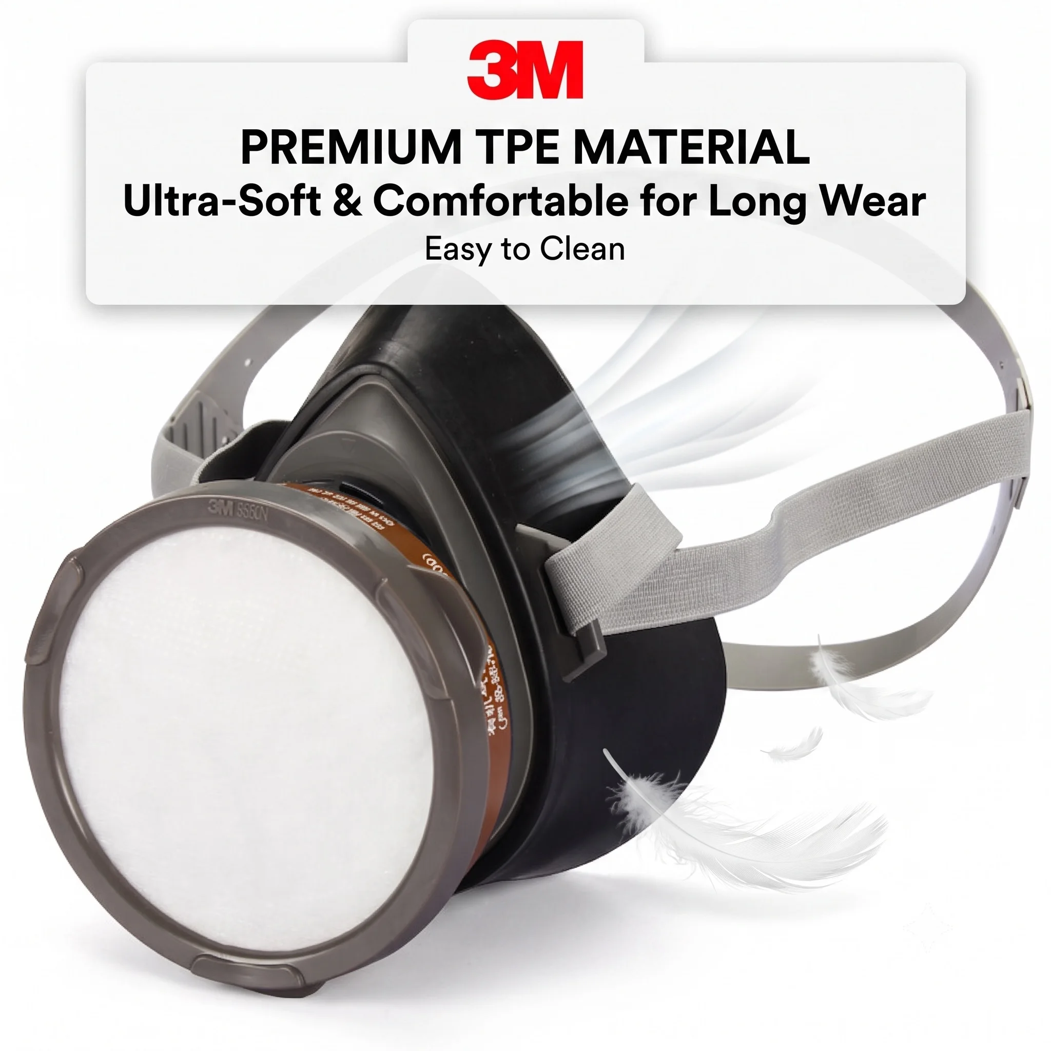 3M 350P Originales Half Mask Gas Face Respirator Single Filter Paint Airbrush Spraying For Resin Respiratory Protection Working