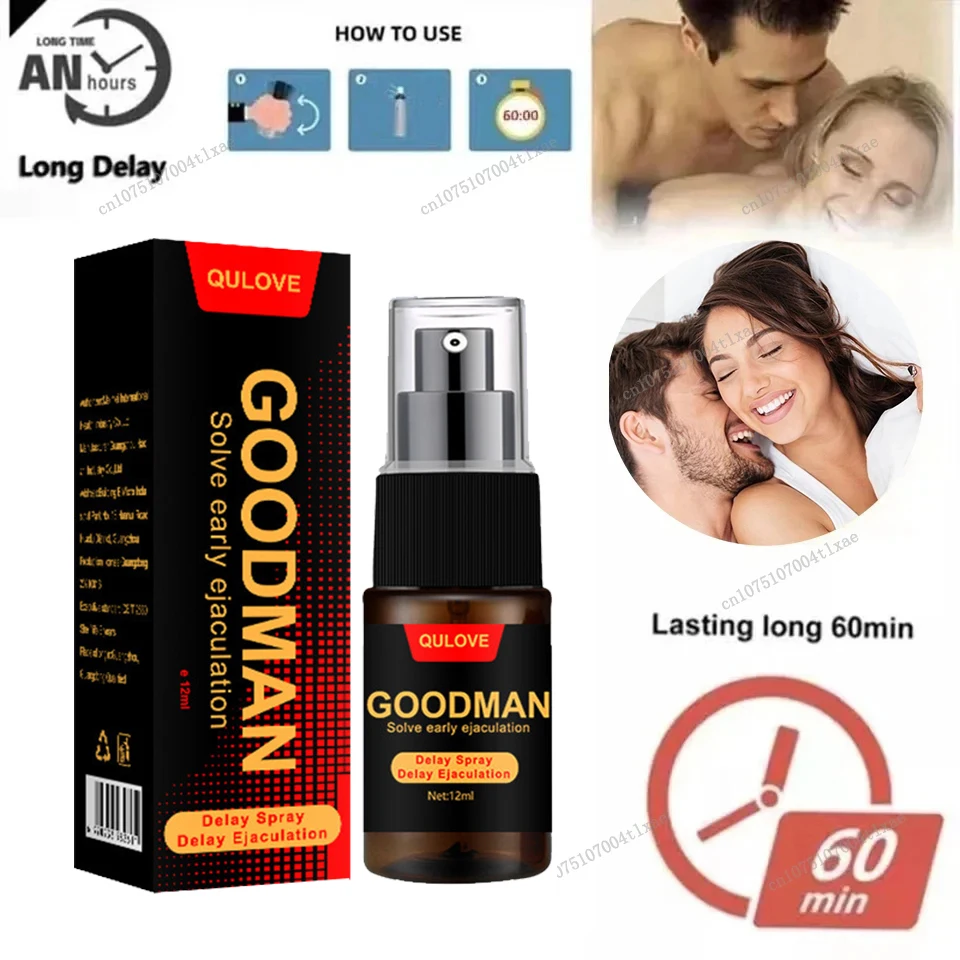 Longo duradouro poderoso Sex Delay Spray, previne a ejaculação precoce, produto intenso, 60 minutos