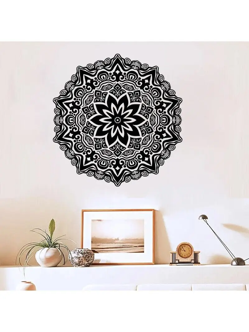 WJWY indyjska sztuka religijna naklejki ścienne mandale kwiaty wzór naklejki ścienne Home Decor salon sypialnia zdejmowana tapeta — zdjęcie 2