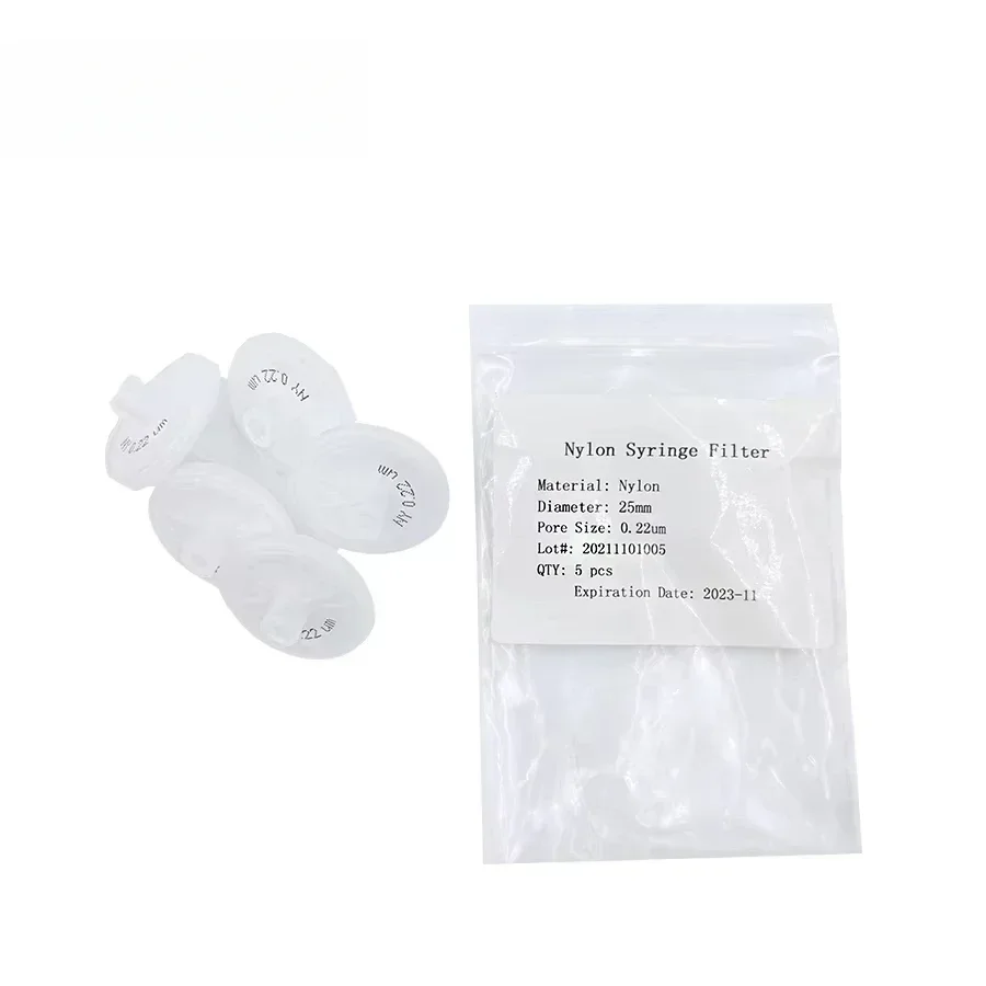 

0.22um Pore Size Miniature 25 mm Hydrophobic PTFE Shot Filter for Nylon Filters for Laboratory Consumables Fast delivery