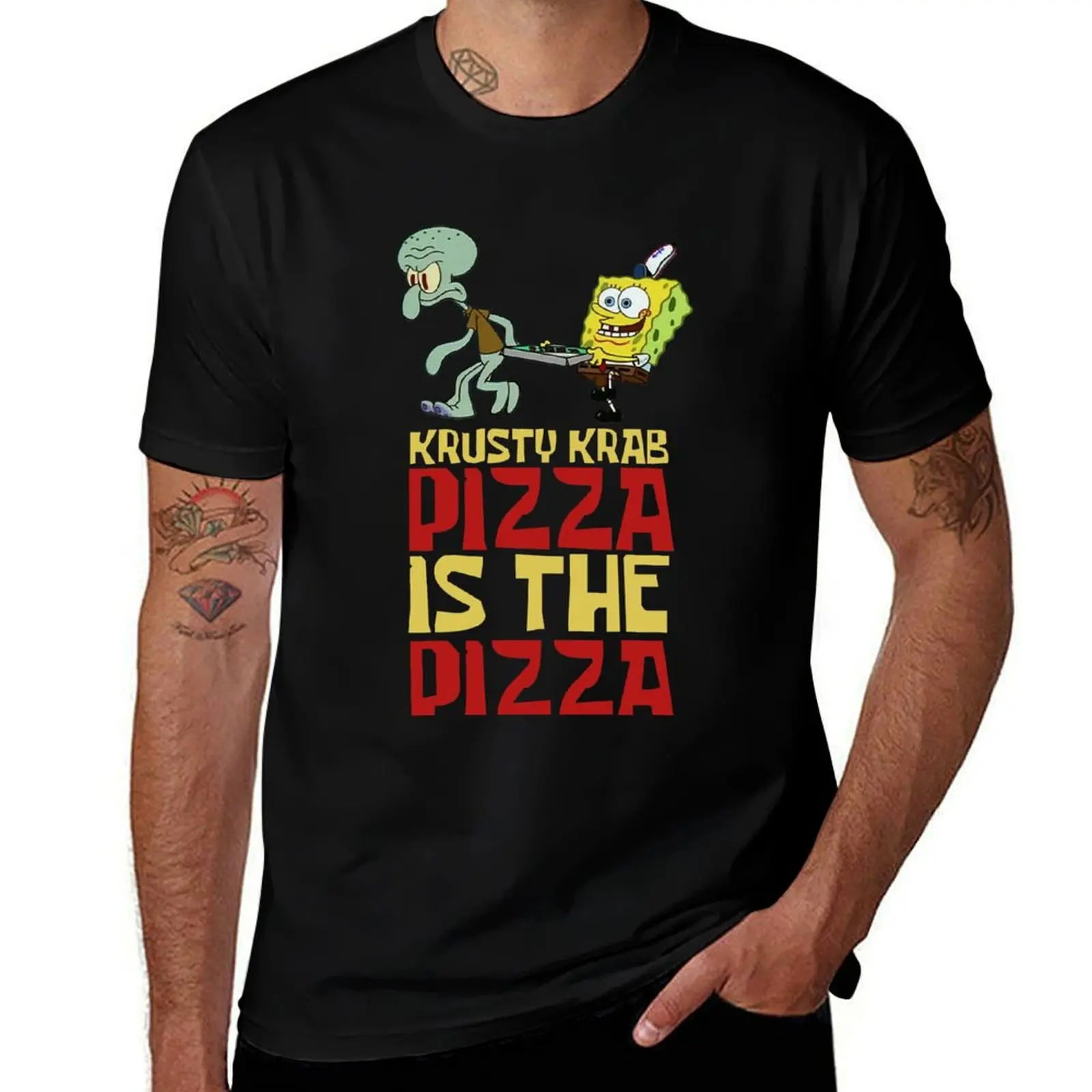 Krusty Krab Pizza T-Shirt Copy.png T-Shirt graphic t shirts heavyweights plain street wear black t shirts for men