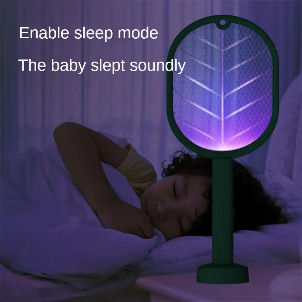 Mosquito Killer Lamp USB Rechargeable Electric Foldable Mosquito Killer Racket Fly Swatter 2700V Repellent Lamp