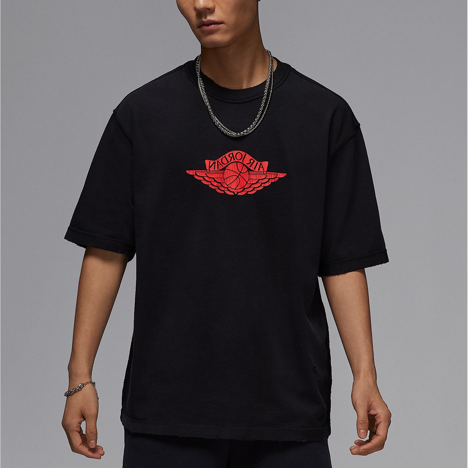 

Мужская трикотажная дышащая свободная повседневная футболка Nike Original JORDAN IB3131-010