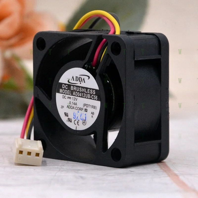 H 1 PCS  ADDA Fan AD0412UB-C56  DC 12V 0.14A 4020 4CM 3 Pin cooling fan