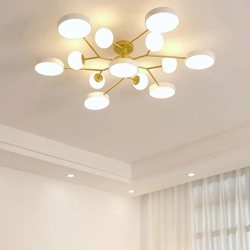Nordic new popular living room hall main light modern simple atmosphere high sense super bright ceiling chandelier