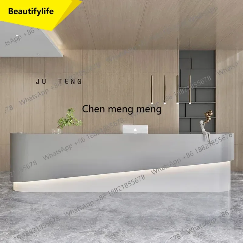 

Стойка ресепшн X188 Institute Small White Desk: роскошная мебель для клиентского центра, кассовый прилавок для эстетического салона красоты