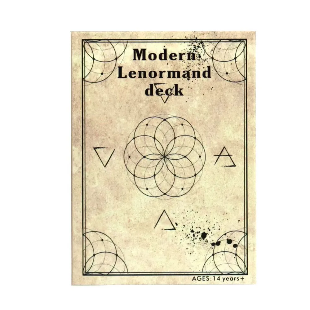 Mystic Moon Lenormand Oracle: un jeu d'invitation de 36 cartes avec mots clés et indicateur oui/non pour l'inination spirituelle, 10.4x7.3cm