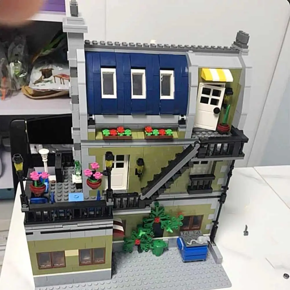 2418 pièces créatif Expert modulaire Street View romantique Parisian Restaurant 15010 blocs de construction jouets compatibles avec le modèle