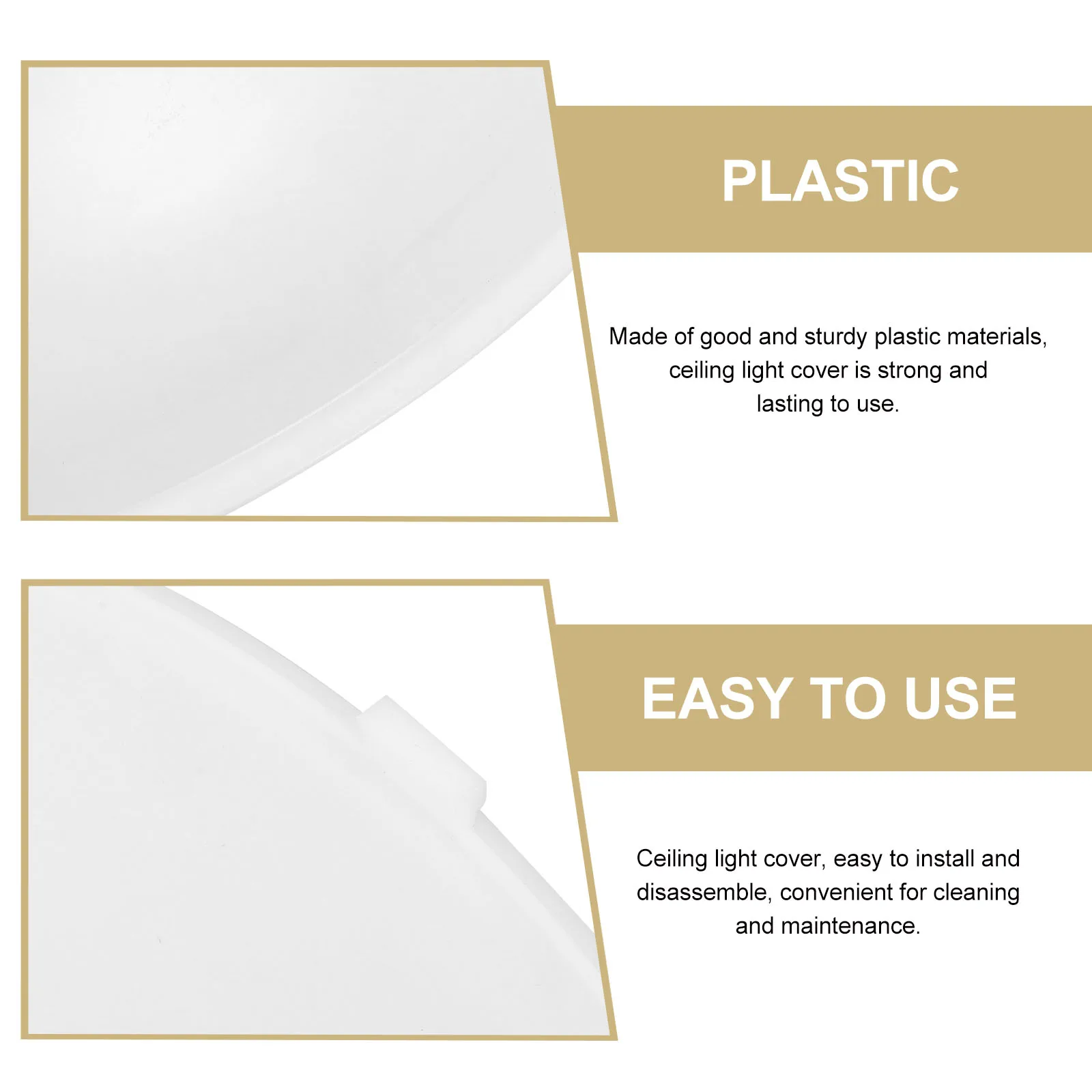 

Sturdy Plastic Ceiling Shade Cover Replacement Lampshade Emergency Light Fixture Elegant Simple Diffuser Film Recessed Covering