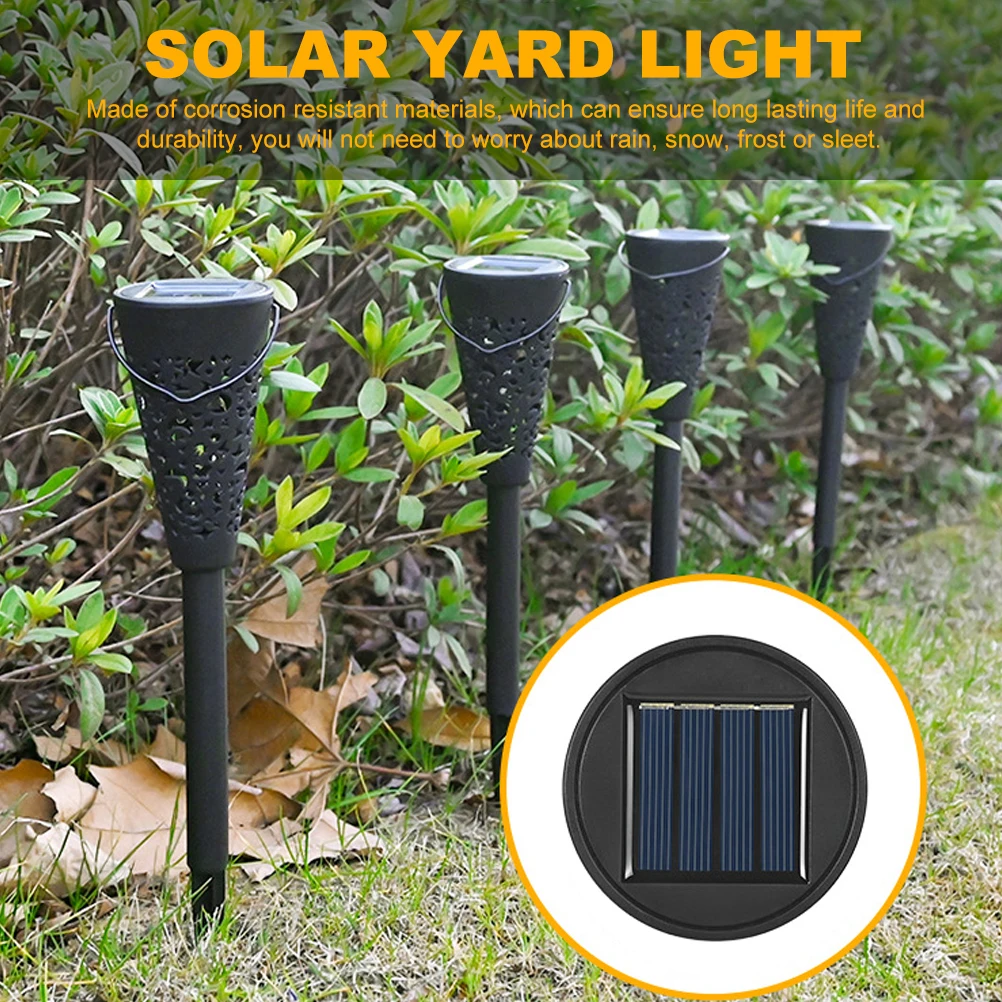 

Solar Yard Outdoor Garden Light Garden Light Warm Tone Lawn Lanterns Black ABS Plastic Path Lighting for Villa