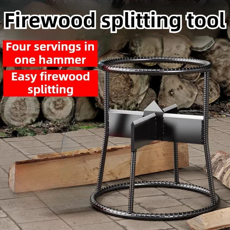 Manual Wood Splitter Machine Fireplace Outdoors Splitting Wood Wedge Metal Firewood Divider Carpentry Log Splitter Separator