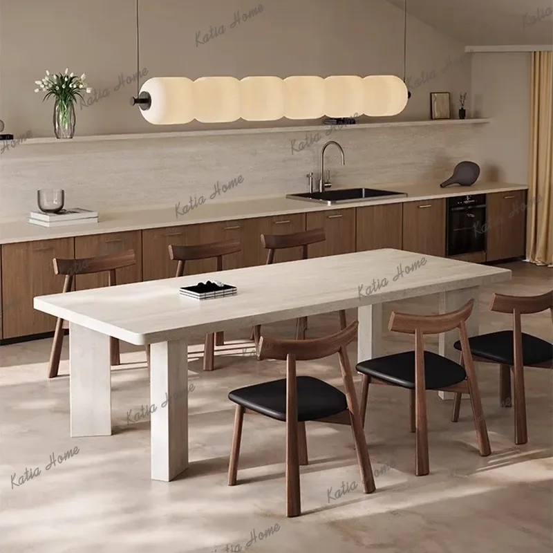 ld French Cave Stone Slab Dining Tables Modern Minimalist Restaurant Designer Dining Table   Homestay Home Furniture