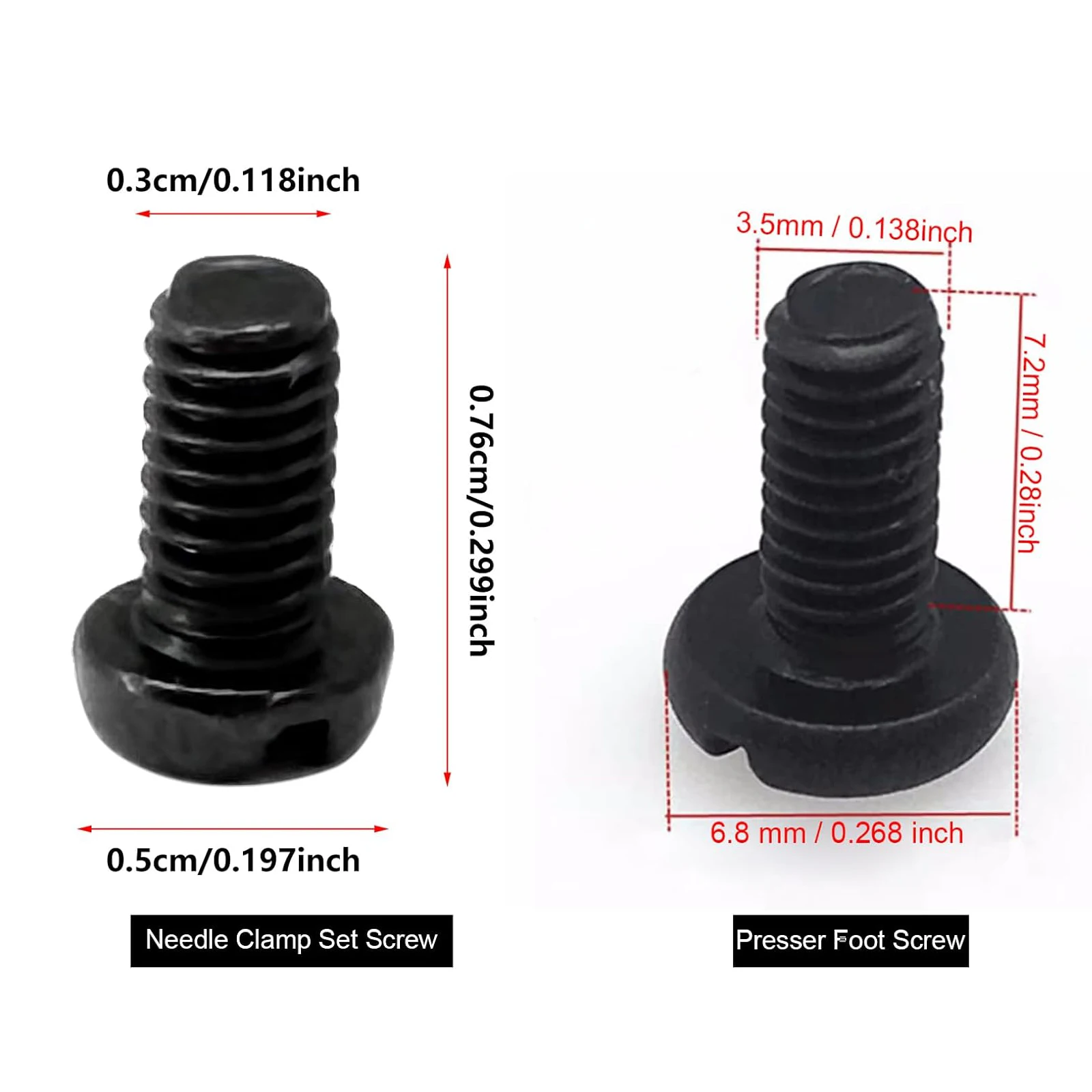 5 Pcs Needle Clamp Set Screw 5 Pcs Presser Foot Screw For Juki  Model DDL-555, DDL-5550, DDL-8300 Sewing Machine Accessories