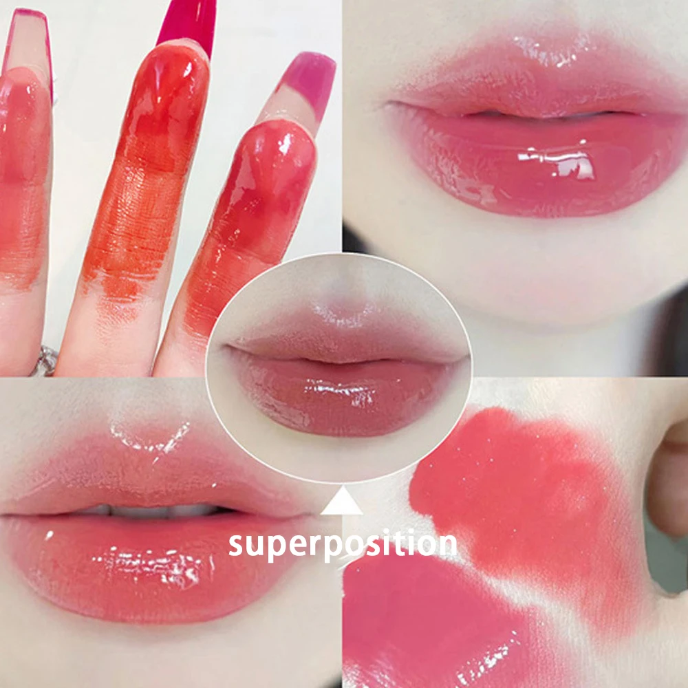 1pcs Moisturizer Lip Blam Clear Double Lip Jelly Muddy Texture Lasting Red Lips Gloss Canned Nourishing Anti-wrinkle Lips Makeup