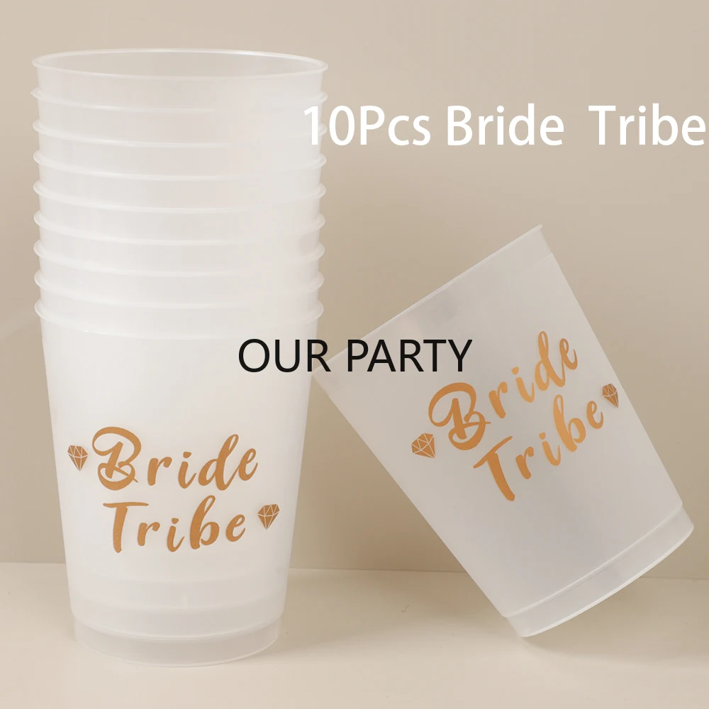 10 Stück Trinkbecher aus Kunststoff für die Braut, Junggesellenabschied, Brautparty, Junggesellinnenabschied, Party-Dekoration, Hochzeit, Partyzubehör – Detail 9