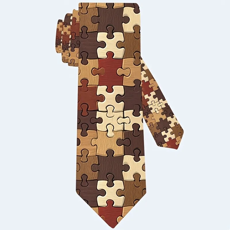 1pc Video Game Theme Necktie for Men Gamer Shirt Collar Accessory with Controller/Character Prints Machine Washable