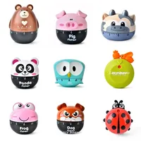 Cartoon Animal Vegetable Shape 60 Minute Timer Easy Operate Kitchen Timer Cooking Baking Helper Kitchen Tools Home Decoration