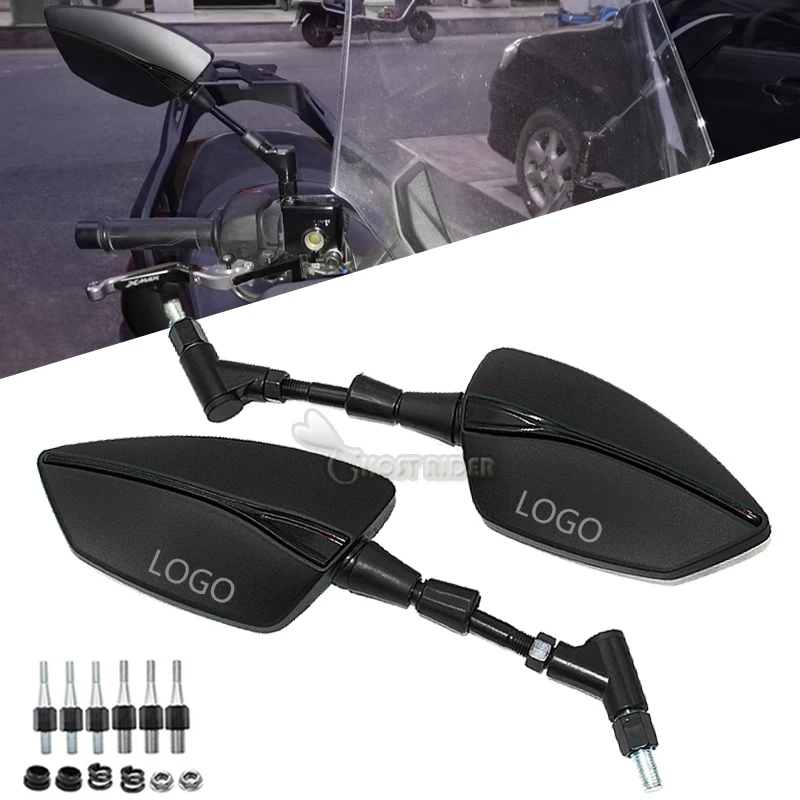 For HONDA Forza 125 250 300 350 750 FORZA350 Universal Motorcycle Side Mirror rearview Mirrors