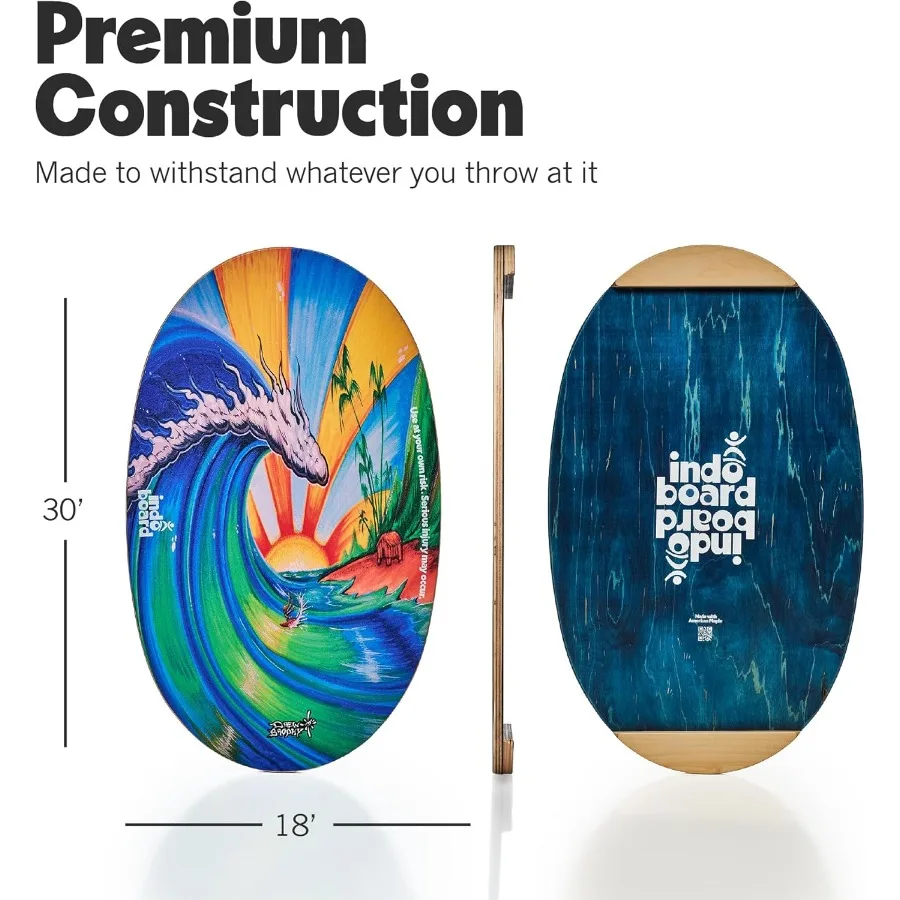 مدرب لوح التوازن الداخلي الأصلي لثبات القوة الأساسية والأداء الرياضي مثالي لركوب الأمواج والتزلج