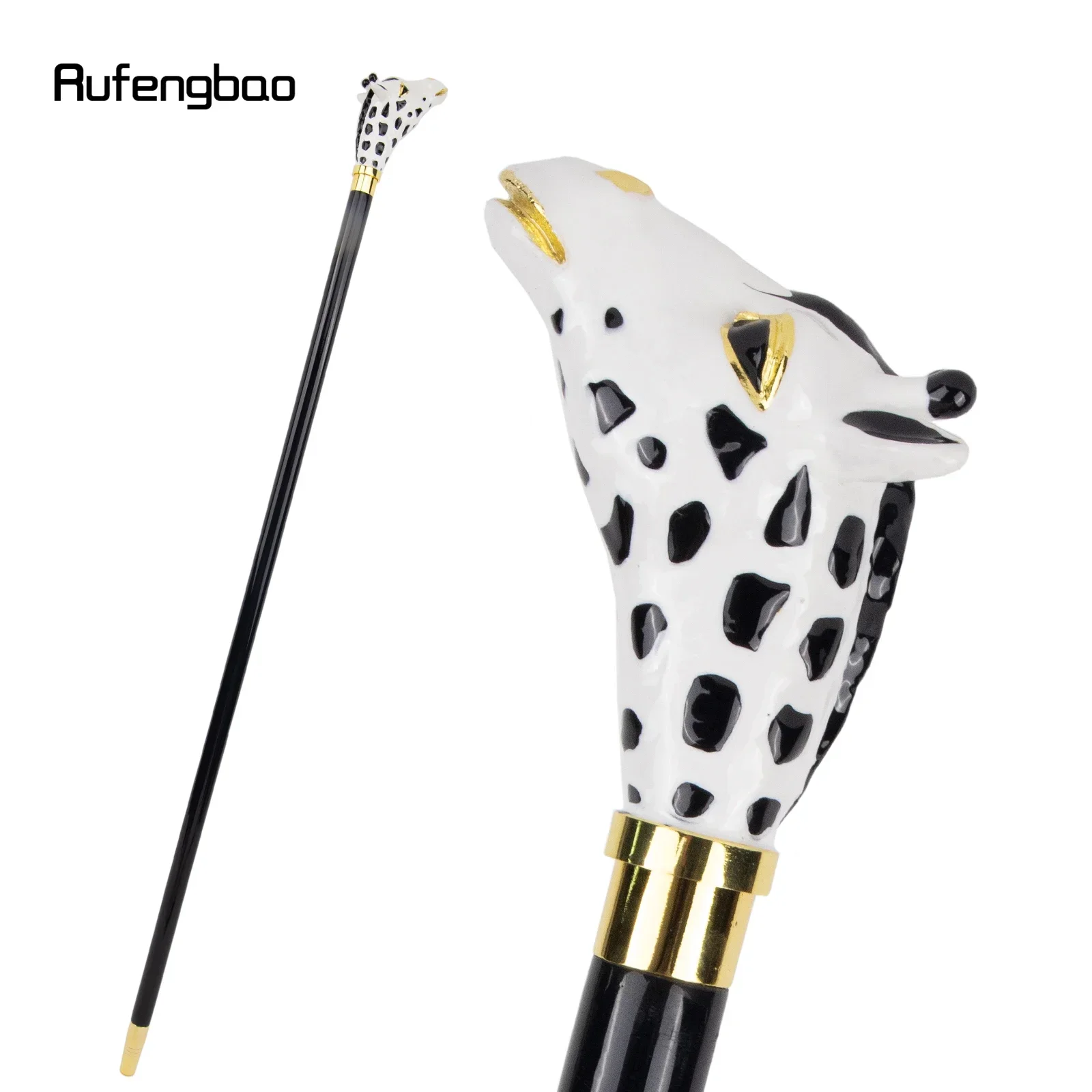 Ceramic Giraffe Head Wooden Single Joint Fashion Wood Walking Stick Decorative Walking Cane Steampunk & Everyday Use 95cm