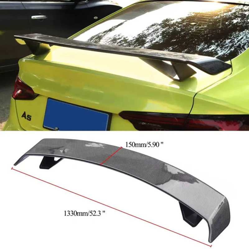 Sedan Universal Rear Trunk Lid Car Spoiler Wings For Audi A3 A4 B8 A5 A6 A7 TT TTS MK2 BMW VW Benz Kia Toyota Mazda Tuning