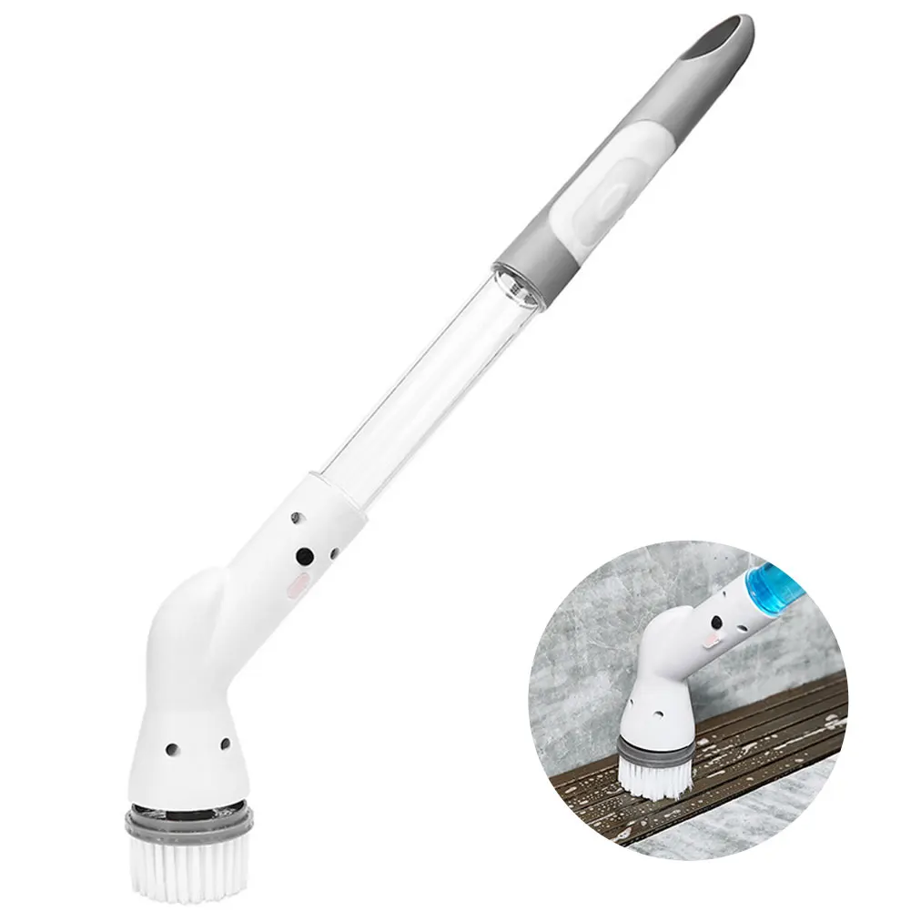 Limpiador eléctrico giratorio con 6 cabezales de repuesto, herramienta de limpieza de suelo de mano