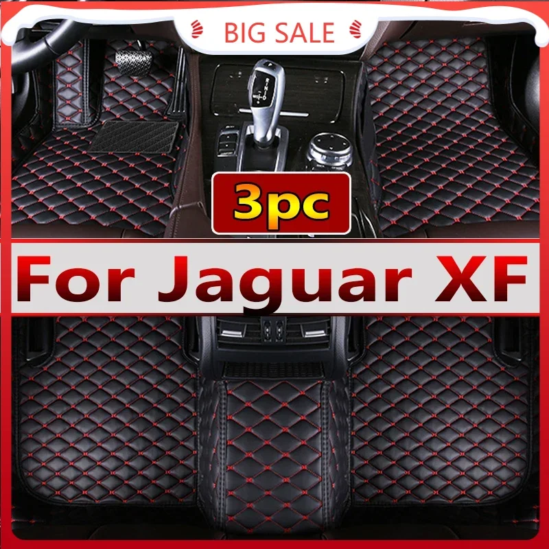 Car Floor Mats For Jaguar XF X250 2008~2015 Carpet Rug Durable Leather Mat Auto Anti Dirty Pads Interior Parts Car Accessories