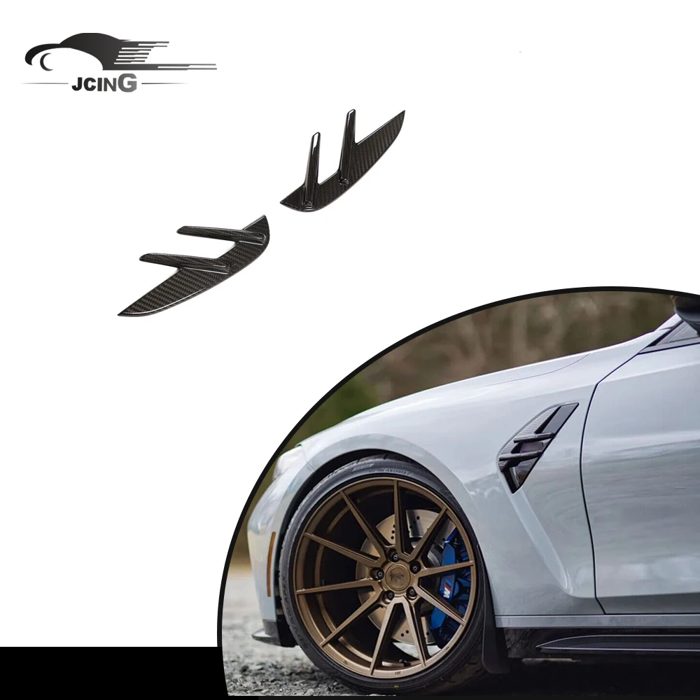 

1Pair Dry Carbon Side Air Fender Vent Cover Trims for BMW 3 Series G80 M3 2021-22