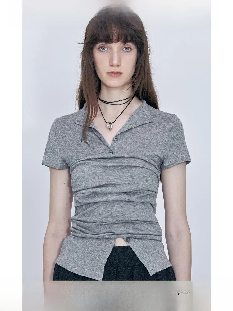 

Комплект из двух предметов Planites 24SS Vol8: дышащий топ-бюстье из шелка и шерсти на резинке и брюки для повседневной носки, однотонный, стандартной длины