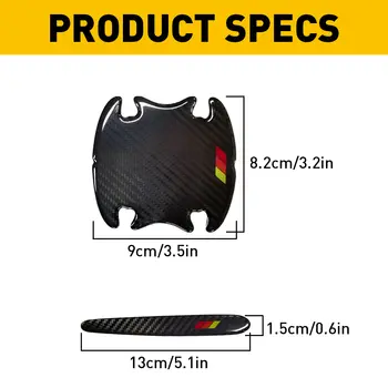 適用於豐田Tacoma、凱美瑞、紅杉的門把手防刮貼紙套裝 6 最佳銷售 汽車門把手貼紙 - №5