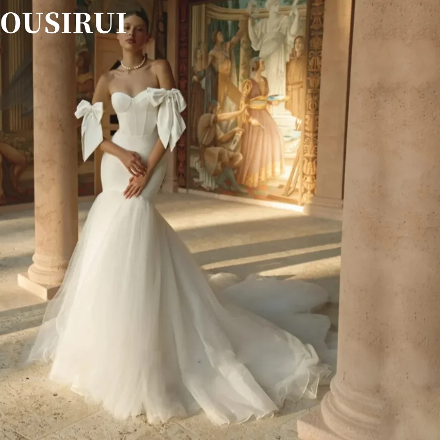 

Sexy Sweetheart Princess Custom Wedding Dress Classic Fashion Luxury Mermaid Wrap Hip-Length Beach Wedding Bridal Party Dress