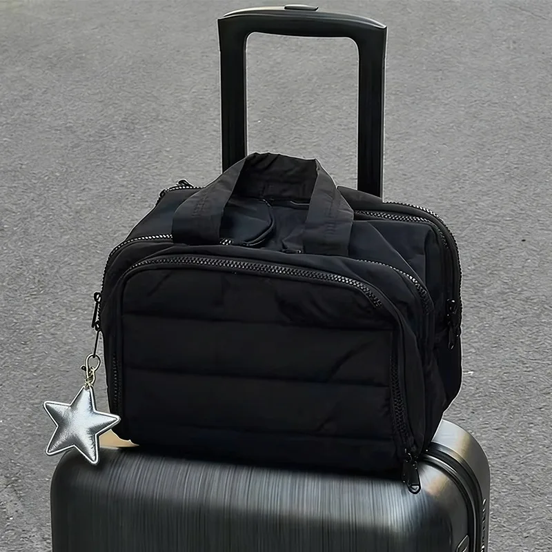 

Travel Toiletry Bag Large Capacity Cosmetic Organizer Waterproof Dry Wet Separation Makeup Bag Wide Open Design MultiCompartment