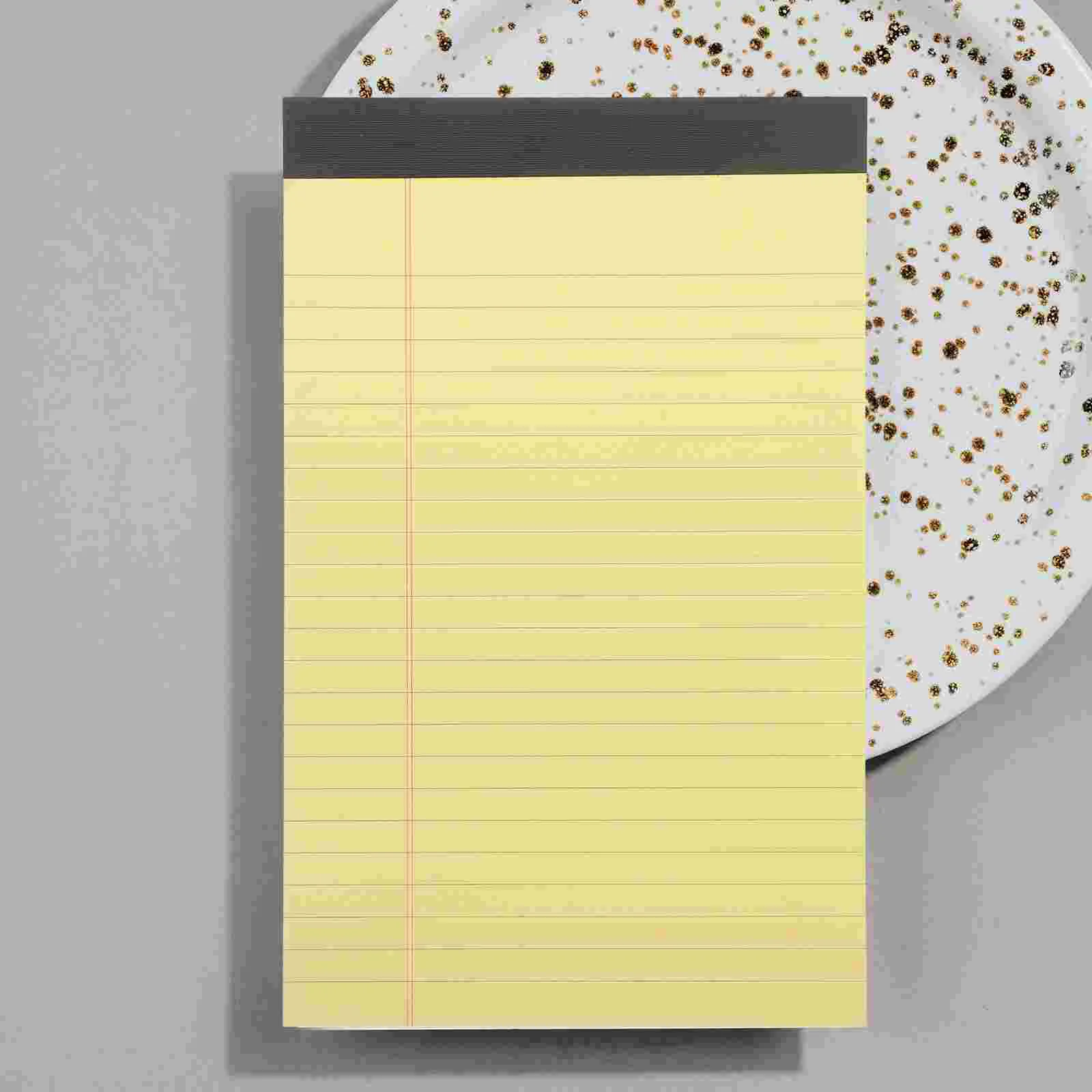 

4 Books Legal Notepad List School Memo Pads Meal Planning Carry Yellow Paper Student