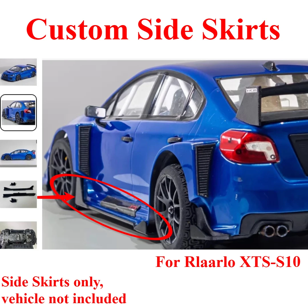 1/10 RC Rally Car Custom Side Skirts Side Canards Air Intake Vent Decor For Rlaarlo XTS-S10 Exterior Upgrade Tuning Accessories